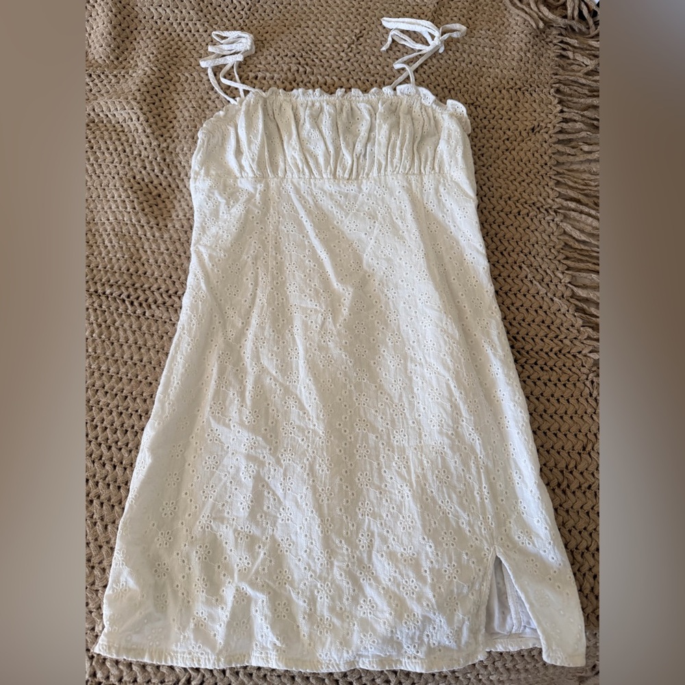 White Eyelet Summer Dress